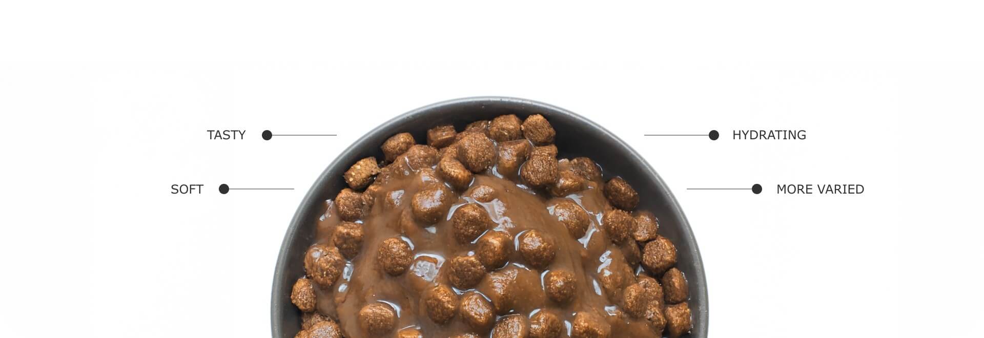 Comida húmeda propiedades